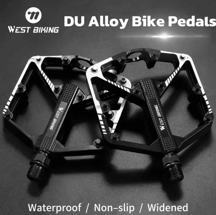 West Biking Alloy Bicycle Pedals Non Slip MTB Road Cycling Pedals with Sealed Bearings