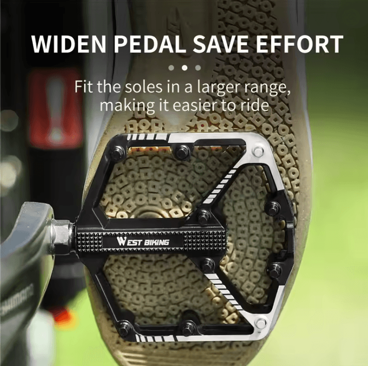 West Biking Alloy Bicycle Pedals Non Slip MTB Road Cycling Pedals With Sealed Bearings 1