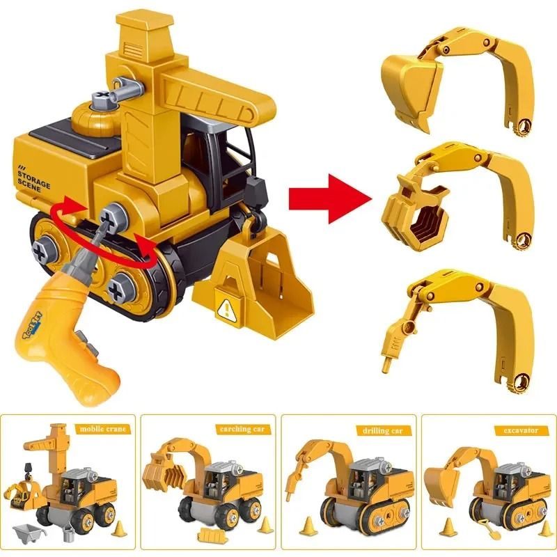 Kids Engineering Vehicle Assembly Set With Tools Educational Construction Toy 1
