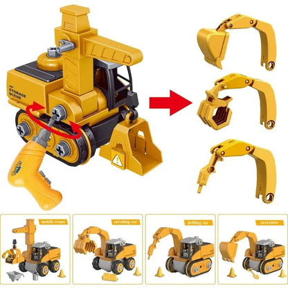 Kids Engineering Vehicle Assembly Set With Tools Educational Construction Toy 1