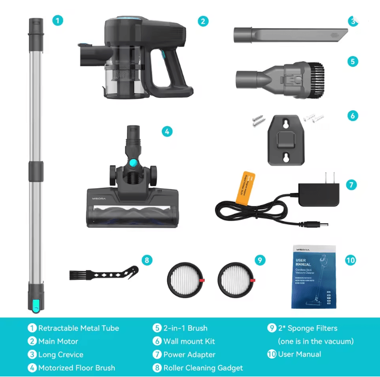 Cordless Upright Vacuum Cleaner Ultra Lightweight Stick For Carpet Hard Floor And Pet Hair 1