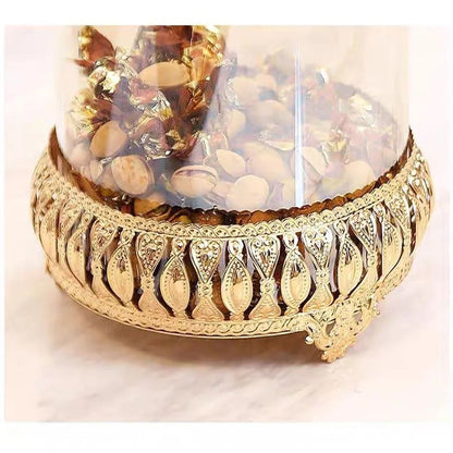 European Style Luxury Glass Candy Jar Decorative Storage Jar 5