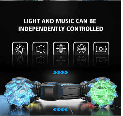 4WD RC Stunt Car With Lights And Sound Remote Control Drift Vehicle For Kids 2