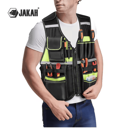 Heavy Duty Workwear Tool Vest with Multi Pockets for Professionals