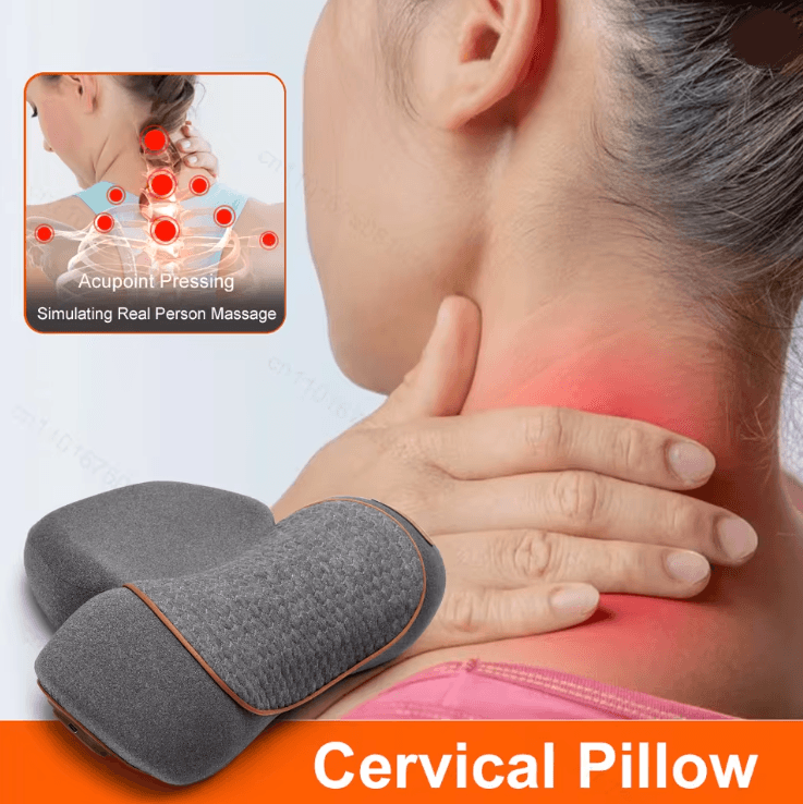 3 In 1 Electric Neck Massager Pillow With Heat And Vibration Therapy 2