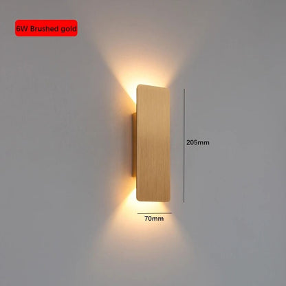 Modern LED Wall Lamp Indoor Bedroom Living Room AC85265V Aluminum Fixture 10
