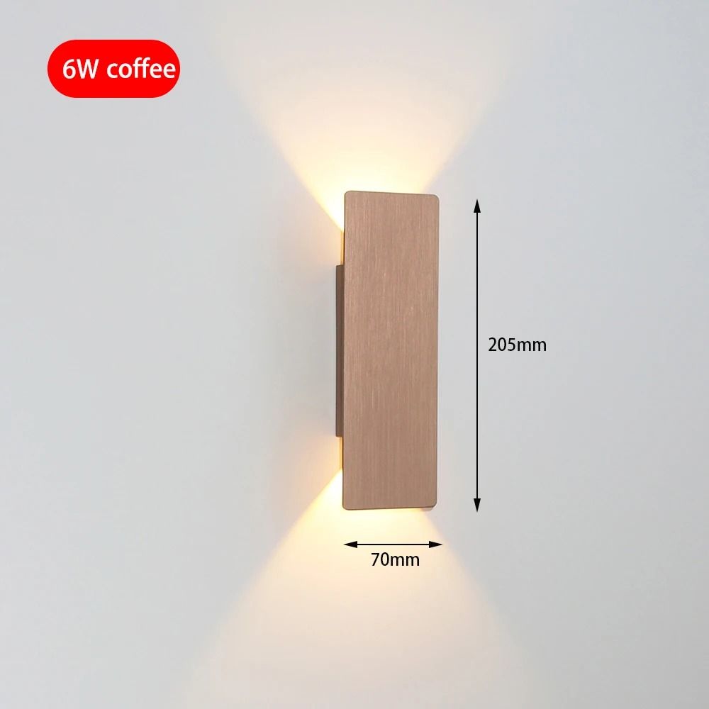 Modern LED Wall Lamp Indoor Bedroom Living Room AC85265V Aluminum Fixture 11