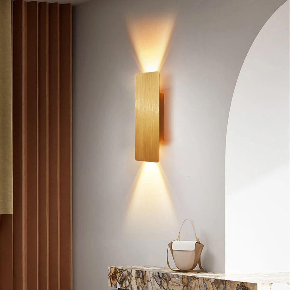Modern LED Wall Lamp Indoor Bedroom Living Room AC85265V Aluminum Fixture 2