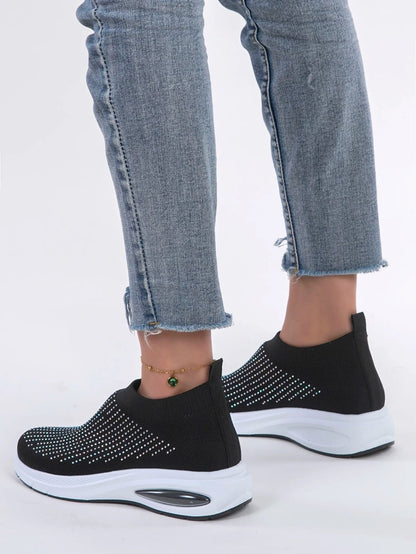 Lightweight Breathable Slip On Womens Casual Sports Shoes Flat Walking Sneakers 5