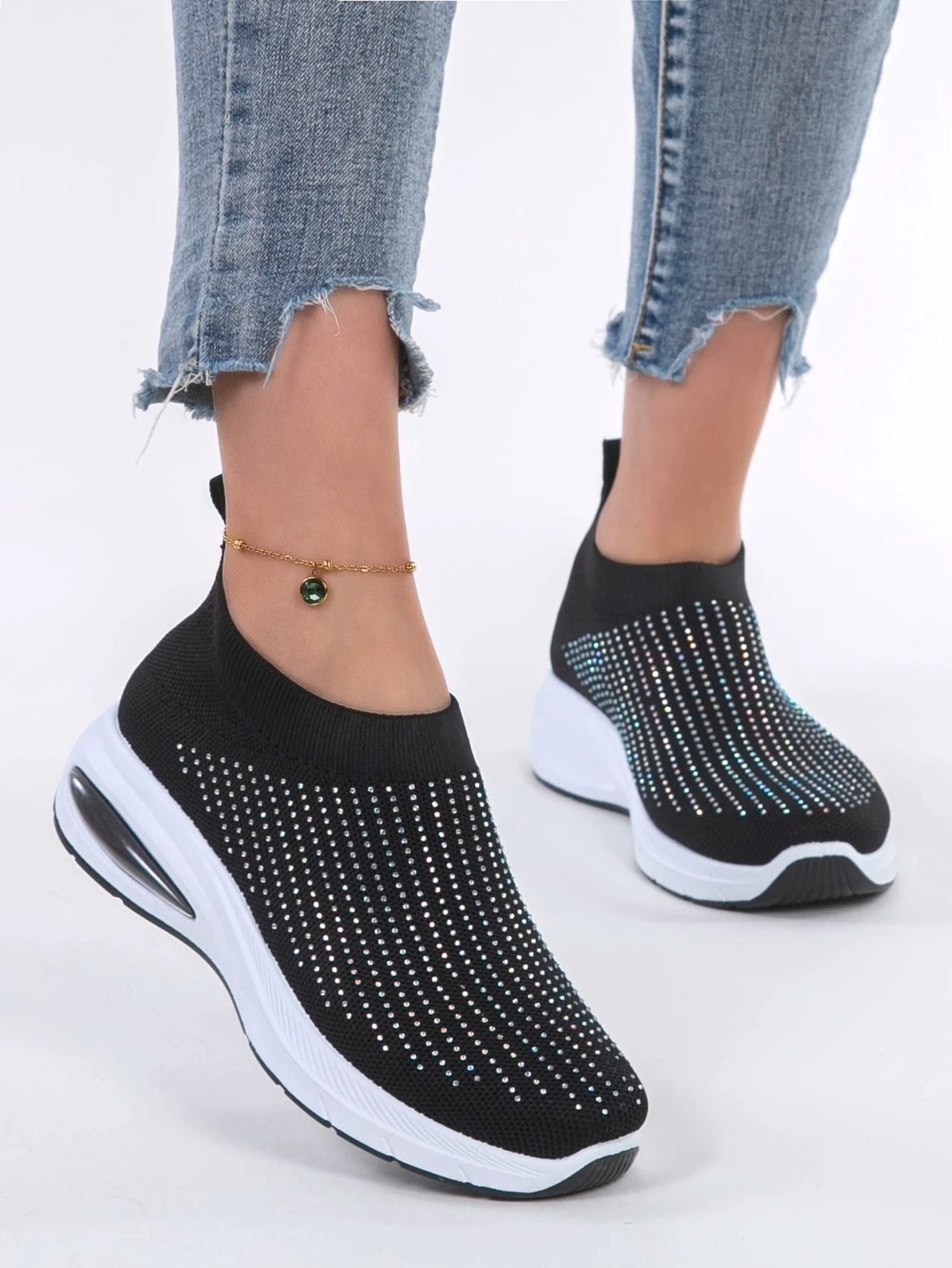 Lightweight Breathable Slip On Womens Casual Sports Shoes Flat Walking Sneakers 6