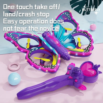 V40 Glitter Butterfly Mini RC Drone With 24GHz Gravity Control  LED Lights Toy 3