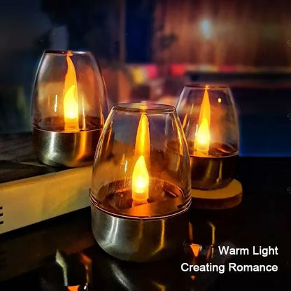 LED Stainless Steel Solar Candle Light  Outdoor Patio  Garden Decorative Solar Lantern For Lawn Dec 1