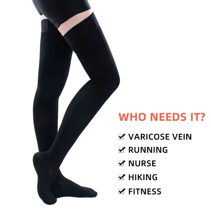Medical Compression Stockings 2030mmHg  Graduated Pressure ThighHigh Socks For Varicose Veins Edema 2