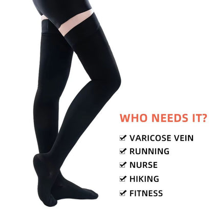 Medical Compression Stockings 2030mmHg  Graduated Pressure ThighHigh Socks For Varicose Veins Edema 2
