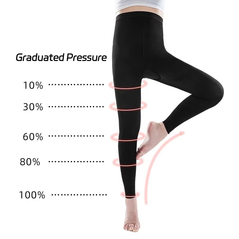 2030mmHg Womens Compression Pantyhose  Footless Medical Stockings For Varicose Veins  Graduated Sup 2