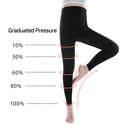 2030mmHg Womens Compression Pantyhose  Footless Medical Stockings For Varicose Veins  Graduated Sup 2