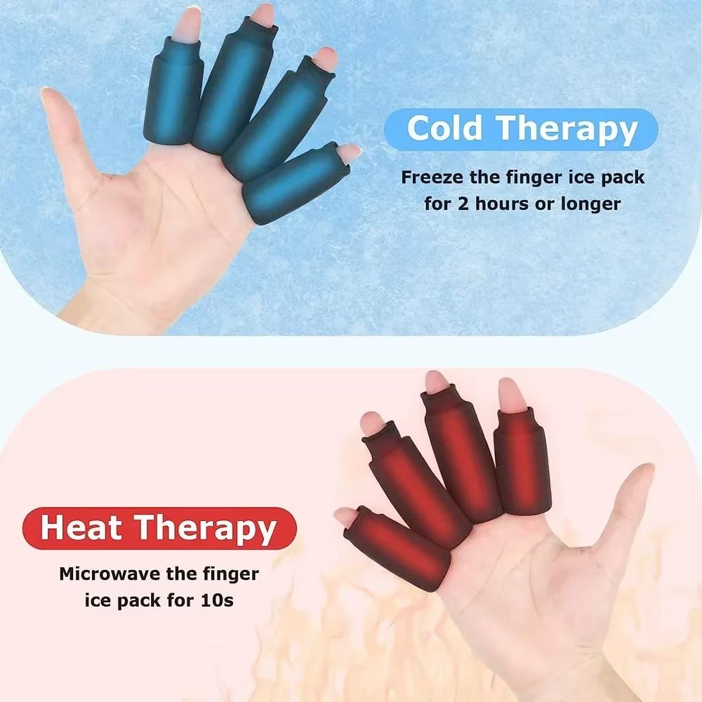 Finger Ice Sleeves  4PCS Hot  Cold Compression Gel Packs For Finger Thumb Or Toe Pain Relief And Ar 5