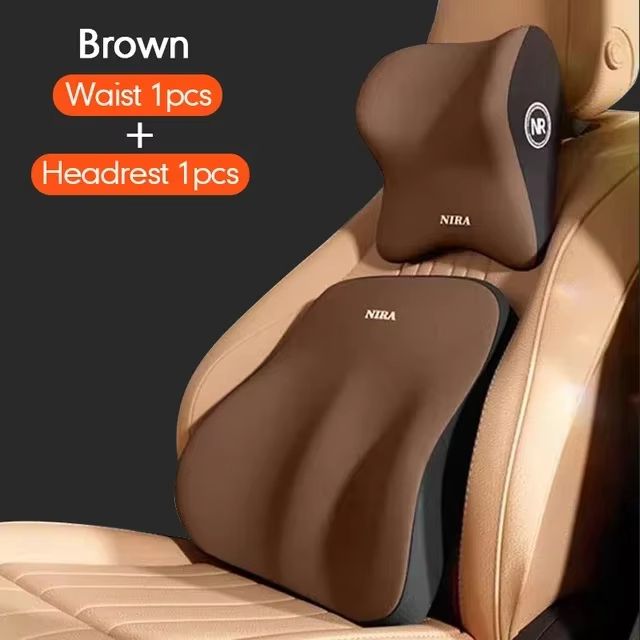 ErgoCruise Memory Foam Car Headrest  Lumbar Support Cushion Set 10