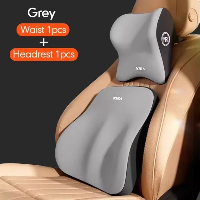ErgoCruise Memory Foam Car Headrest  Lumbar Support Cushion Set 14