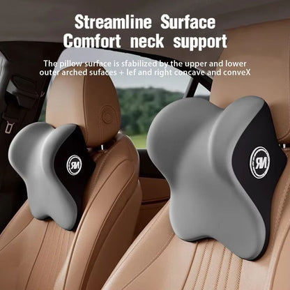 ErgoCruise Memory Foam Car Headrest  Lumbar Support Cushion Set 2