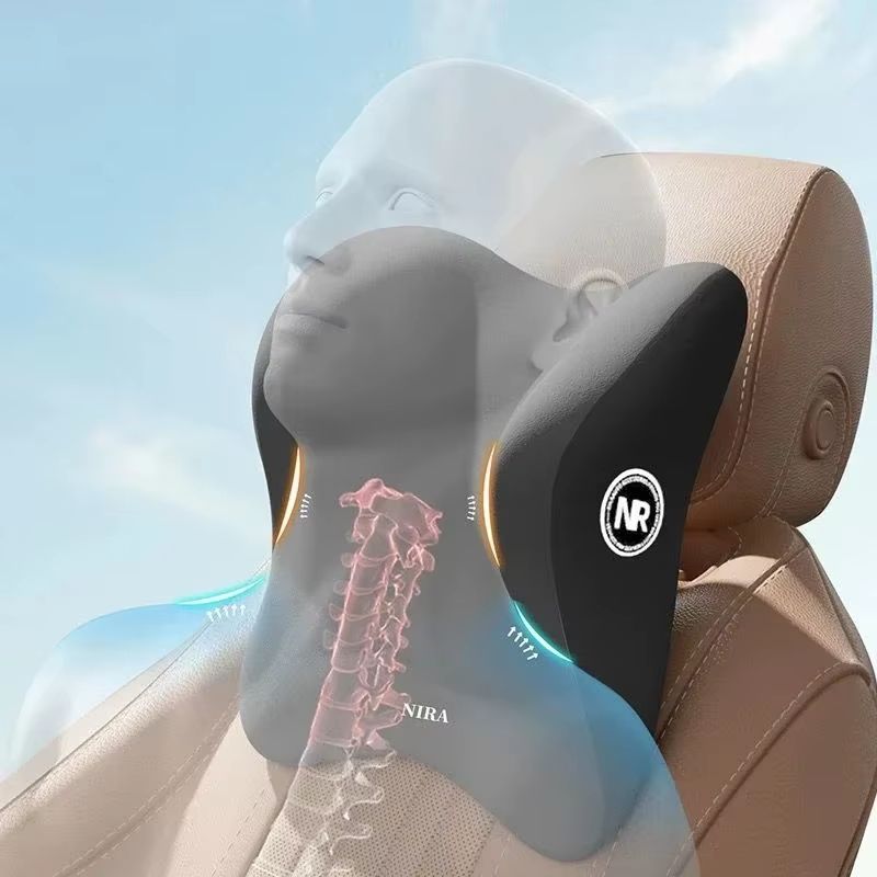 ErgoCruise Memory Foam Car Headrest  Lumbar Support Cushion Set 3