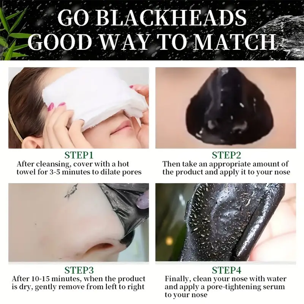 Deep Purifying Black Mask with Bamboo Carbon, Viral Pore Minimizing Effect for Clear Skin