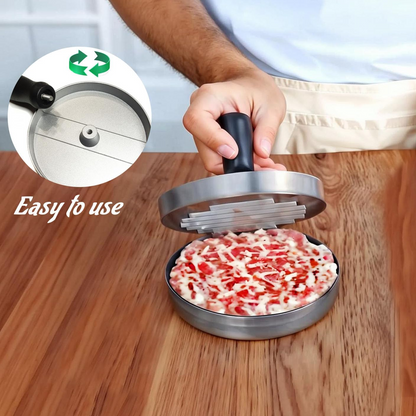Professional Hamburger Patty Maker,Aluminum Burger Press Tool for Perfectly Shaped Patties,Ideal for BBQ Grill & Kitchen