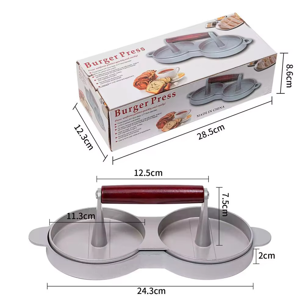 Professional Hamburger Patty Maker,Aluminum Burger Press Tool for Perfectly Shaped Patties,Ideal for BBQ Grill & Kitchen