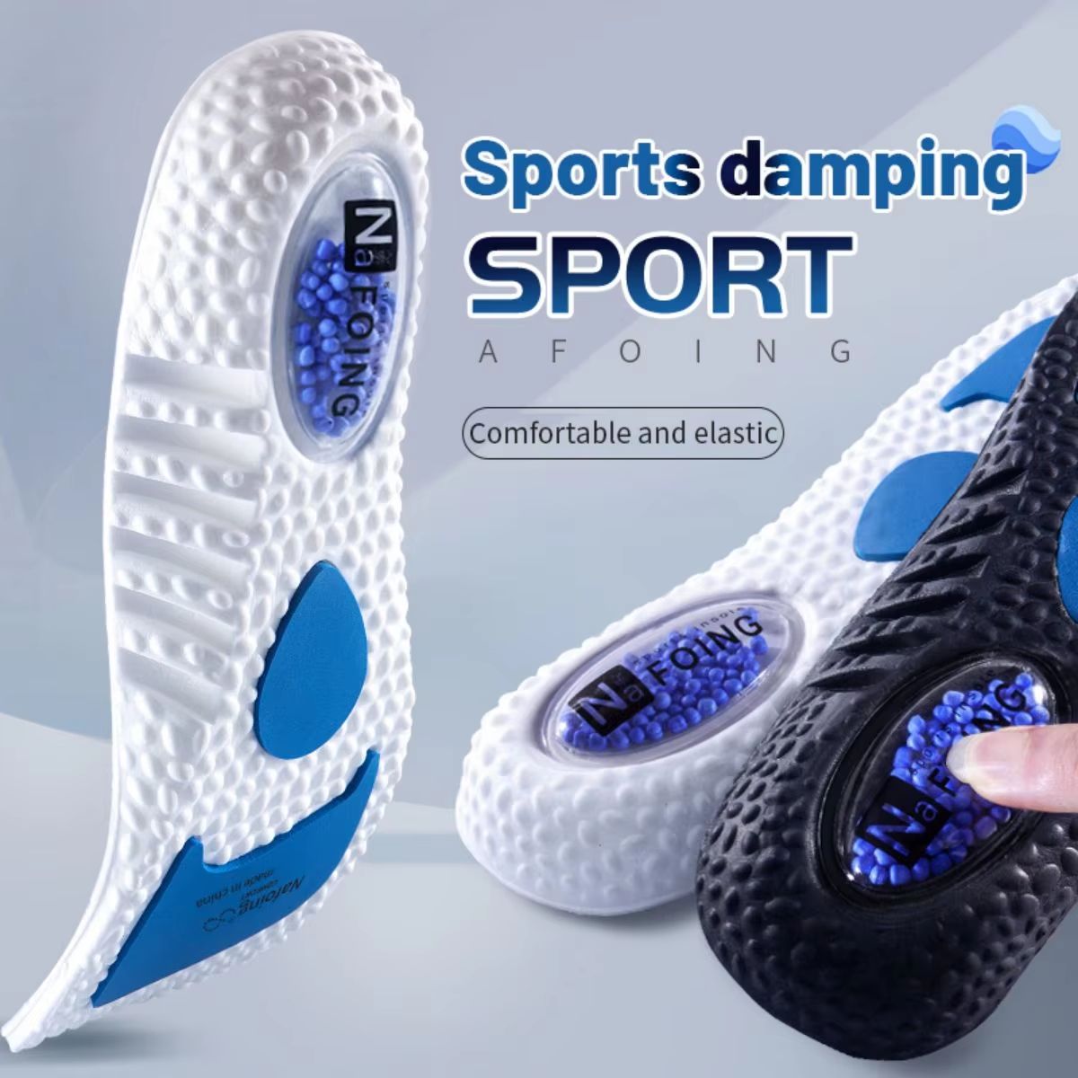 Upgrade Shock Absorption Insoles – Breathable Orthopedic Insoles with Memory Foam Arch Support for Men & Women