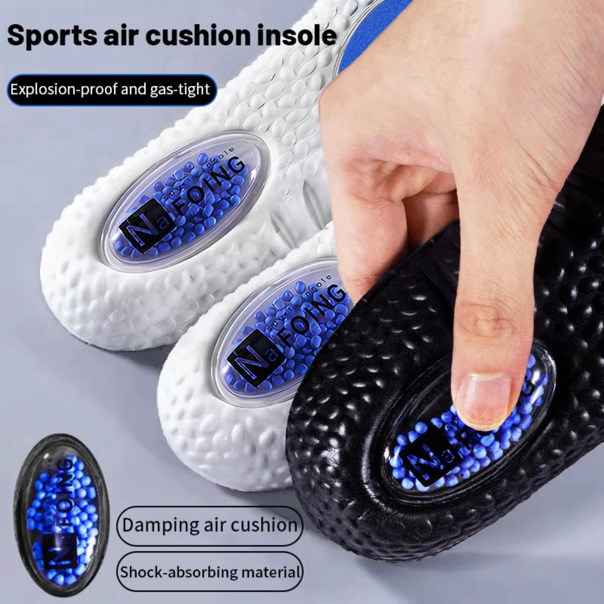 Upgrade Shock Absorption Insoles  Breathable Orthopedic Insoles With Memory Foam Arch Support For M 1