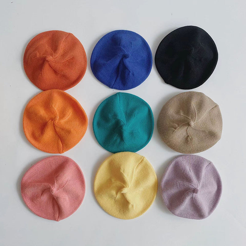 Fashion Cute Baby Knitted Beret Hat Solid Color Winter Cap For Kids Autumn  Outdoor Bonnet Accessor 2