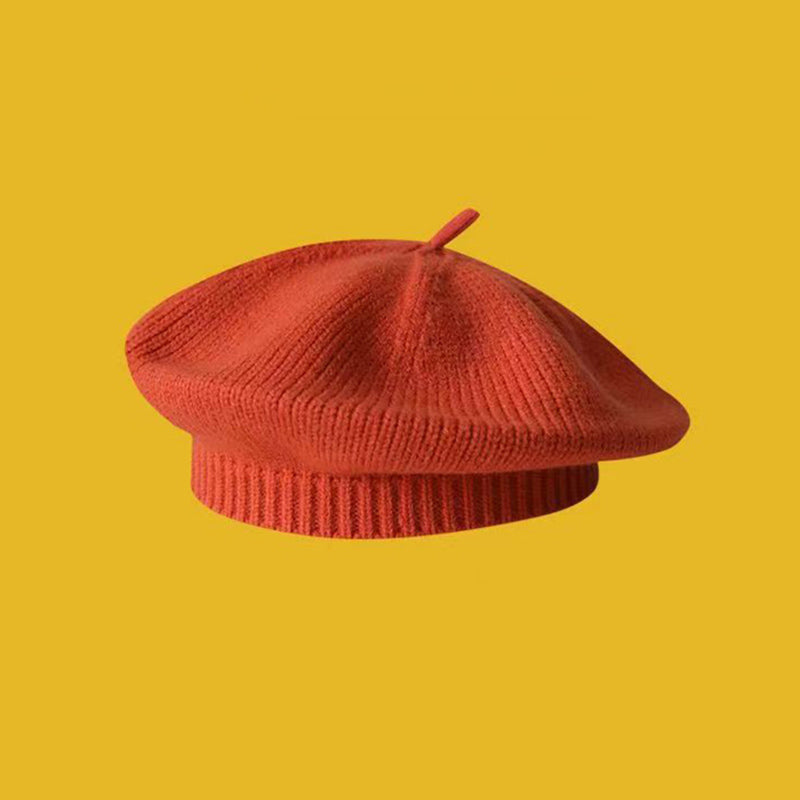 Fashion Cute Baby Knitted Beret Hat Solid Color Winter Cap For Kids Autumn  Outdoor Bonnet Accessor 4