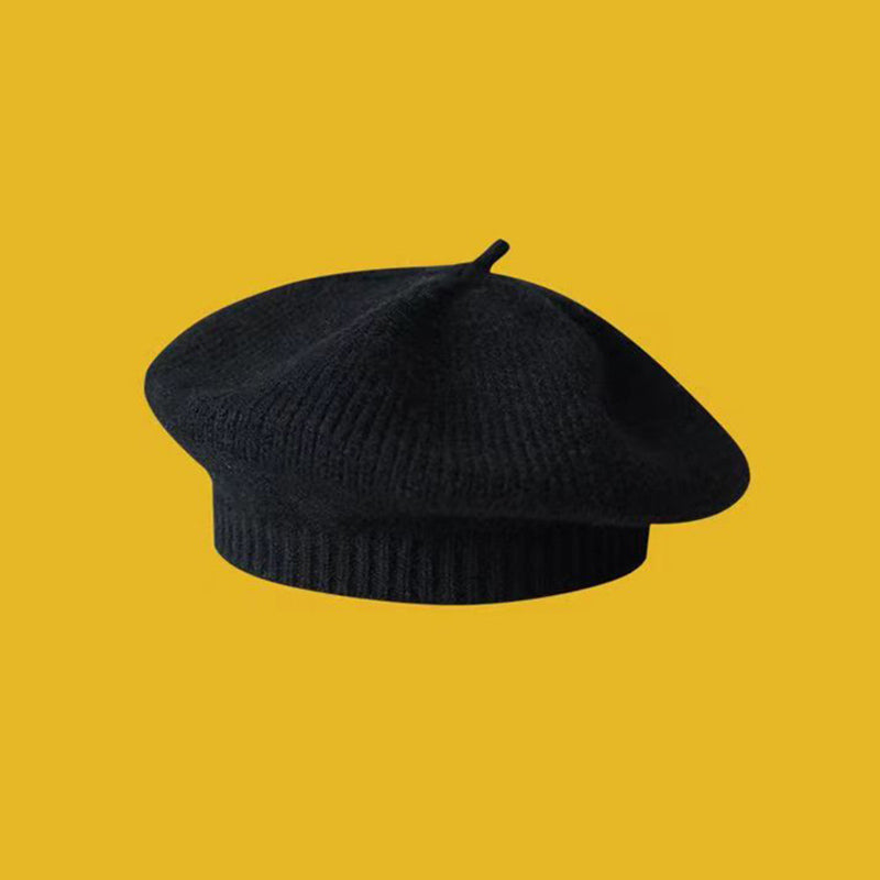 Fashion Cute Baby Knitted Beret Hat Solid Color Winter Cap For Kids Autumn  Outdoor Bonnet Accessor 5