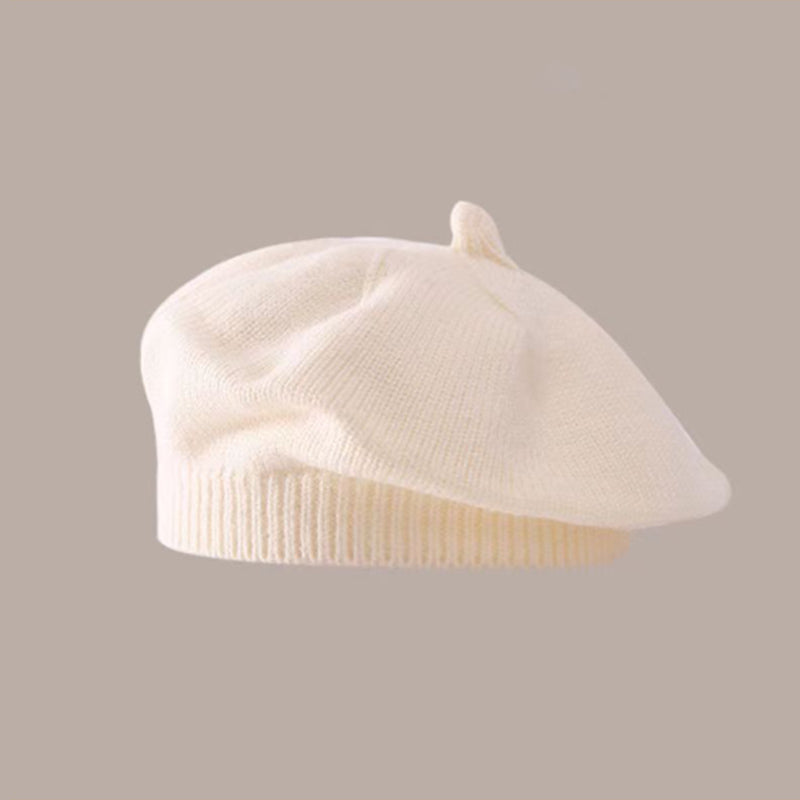 Fashion Cute Baby Knitted Beret Hat Solid Color Winter Cap For Kids Autumn  Outdoor Bonnet Accessor 11