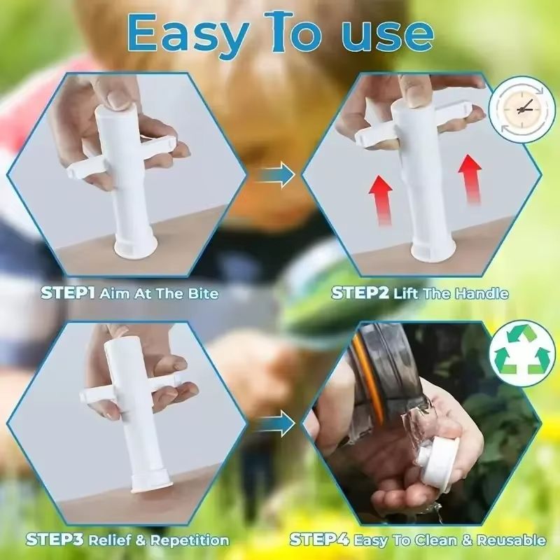 Outdoor Venom Extractor  Emergency Mosquito Bite Suction Tool  Insect Poison Remover Kit 2
