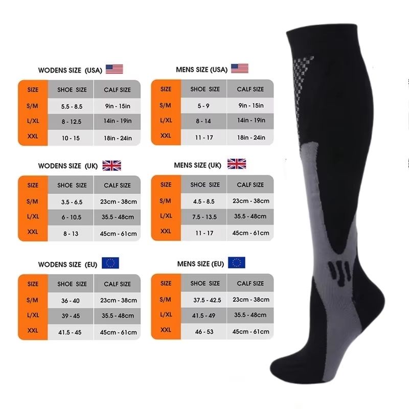 Medical Compression Socks 30 MmHg  3 Pair Pack For Varicose Veins Edema Diabetes  Sports Recovery 1