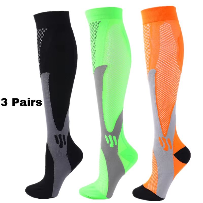 Medical Compression Socks 30 MmHg  3 Pair Pack For Varicose Veins Edema Diabetes  Sports Recovery 15