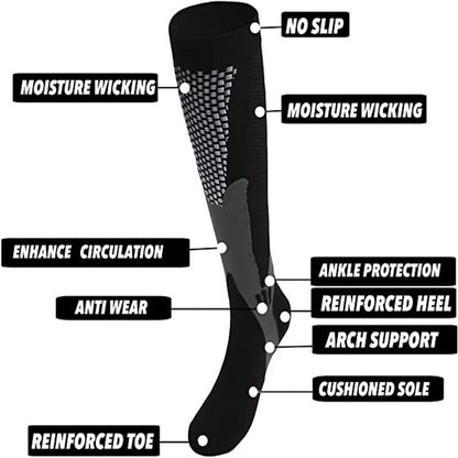 Medical Compression Socks 30 MmHg  3 Pair Pack For Varicose Veins Edema Diabetes  Sports Recovery 3
