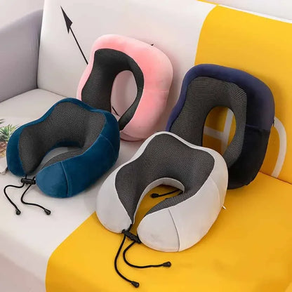 Soft Travel U Shaped Neck Pillow, Memory Foam Massage Pillow, Airplane Cervical Healthcare Bedding