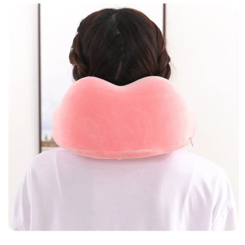 Soft Travel U Shaped Neck Pillow, Memory Foam Massage Pillow, Airplane Cervical Healthcare Bedding