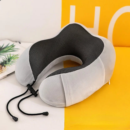 Soft Travel U Shaped Neck Pillow, Memory Foam Massage Pillow, Airplane Cervical Healthcare Bedding
