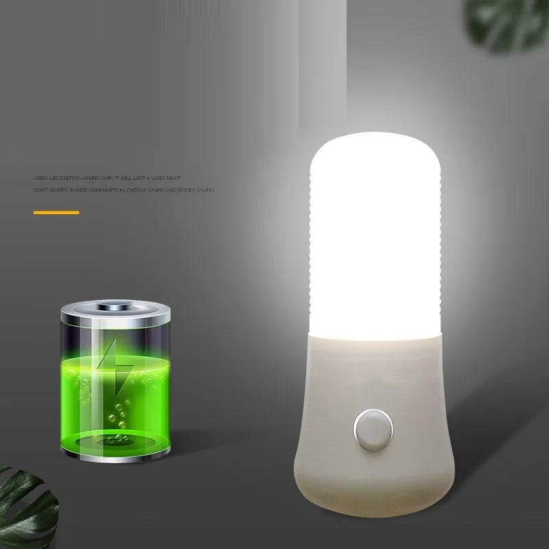 Plug Night Lights LED with Push Button Switch. Bedroom Bedside Lamp for Baby Room, Corridor Home Decor Wall Socket Lamp