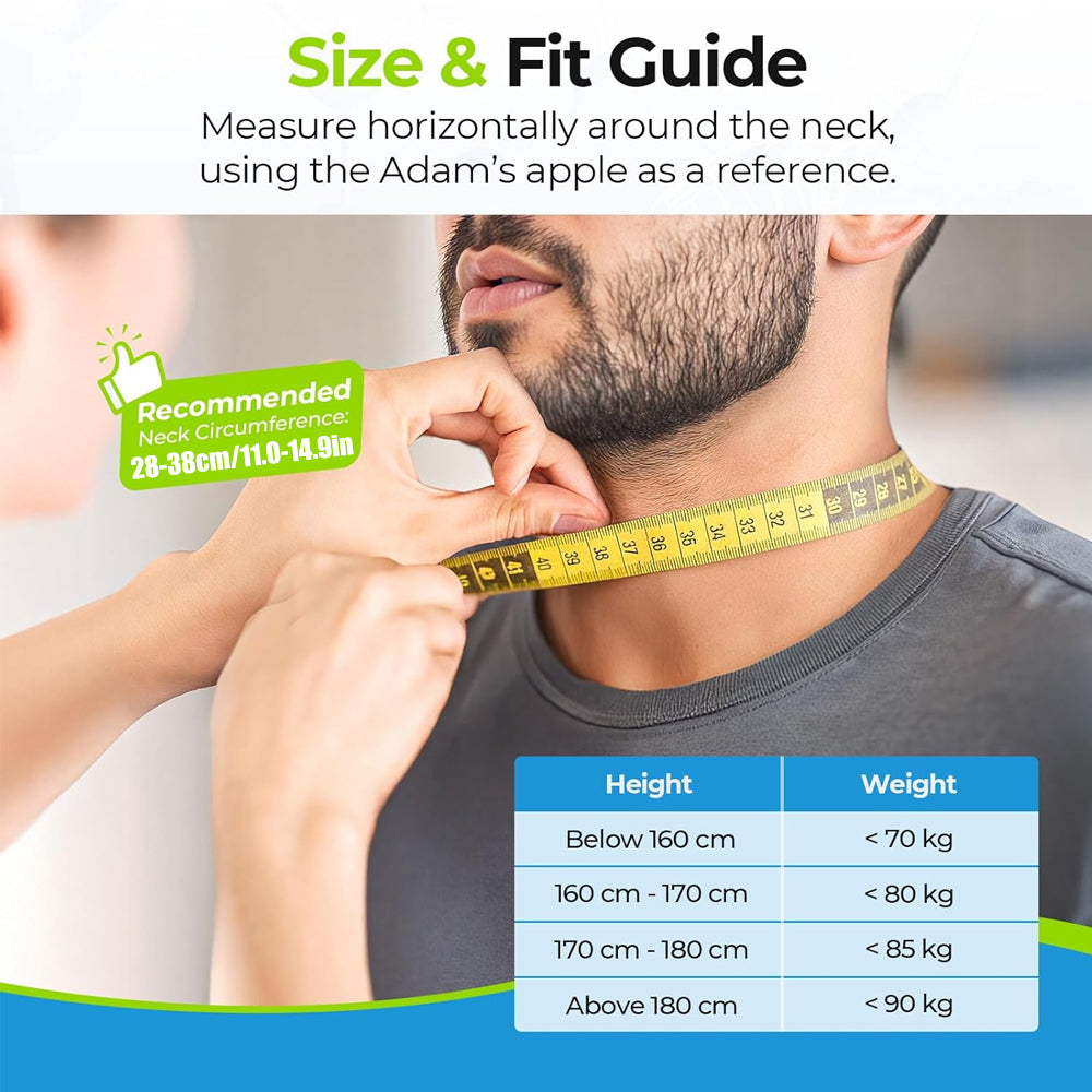 Inflatable Neck Stretcher Collar, Cervical Neck Traction Device, Relief for Chronic Shoulder & Neck Alignment