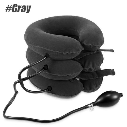 Inflatable Neck Stretcher Collar, Cervical Neck Traction Device, Relief for Chronic Shoulder & Neck Alignment
