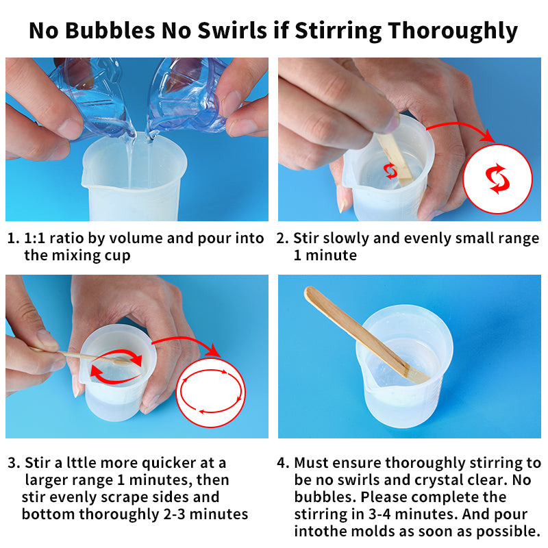 Crystal Clear Epoxy Resin Kit High Gloss Resin Supplies Bubble Free Casting Resin Coating Resin For 2