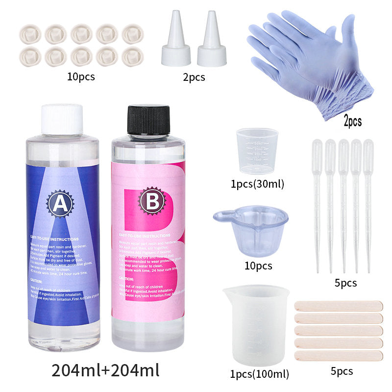 Crystal Clear Epoxy Resin Kit High Gloss Resin Supplies Bubble Free Casting Resin Coating Resin For 7