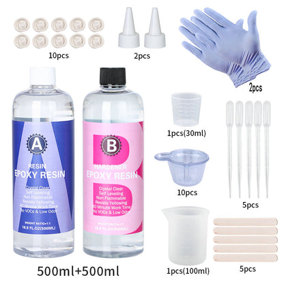 Crystal Clear Epoxy Resin Kit High Gloss Resin Supplies Bubble Free Casting Resin Coating Resin For 11