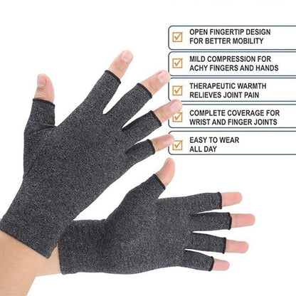 Relieve Hand Discomfort Pair, Fingerless Compression Gloves