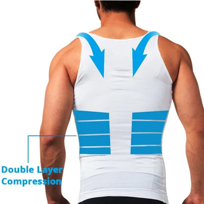 Slimming Compression Vest Men Body Shaper Waist Trainer Tank Top Seamless Undershirt Belly Control  1