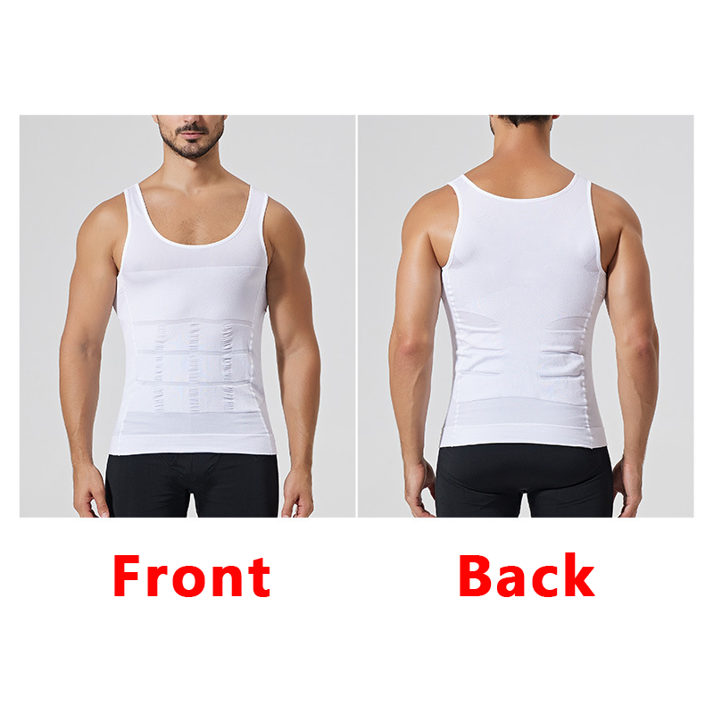 Slimming Compression Vest Men Body Shaper Waist Trainer Tank Top Seamless Undershirt Belly Control  2